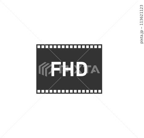 Full hd icon flat 113621123