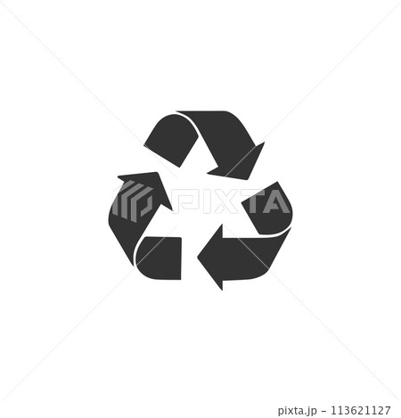 Recycle arrow icon flat 113621127