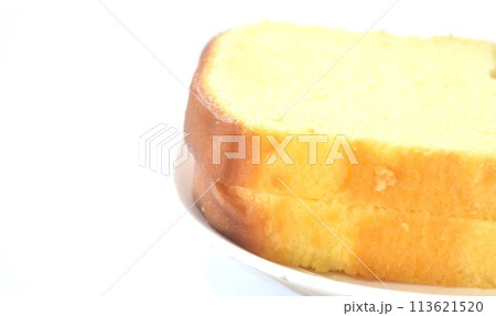 butter vanilla cheesecake cutting in square shape on plate butter vanilla cheesecake cutting in square shape on plate 113621520