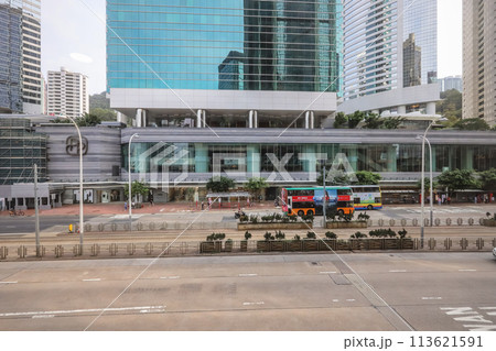 Admiralty, Queensway Traffic on Queensway in Hong Kong April 13 2024 113621591