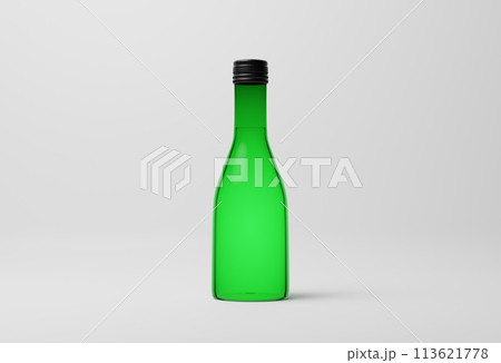 日本酒　ラベル無し　モックアップ　3Dレンダリング 113621778