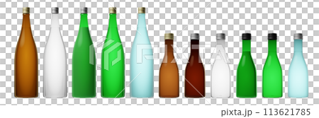 Sake No Label Mockup 3D Rendering 113621785