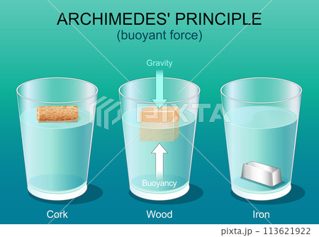 Archimedes principle. Gravity and buoyant force 113621922