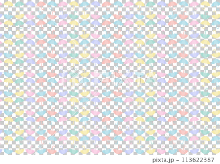 カラフルな傘模様の背景イラスト 113622387