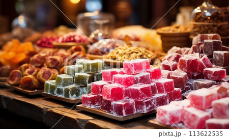 Turkish delight or lokum available in confectionery 113622535