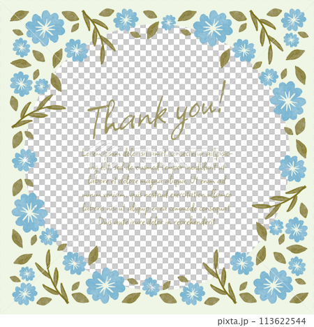 Floral circle frame illustration 1 Floral circle frame illustration 1 113622544