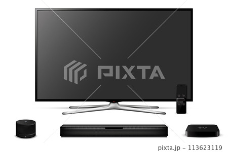 Realistic smart tv, sound bar, tv player box and smart speaker Realistic smart tv, sound bar, tv player box and smart speaker 113623119