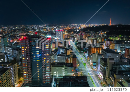宮城県仙台市 SS30展望ロビーからの夜景 113623570