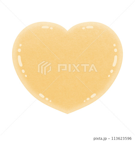 Shiny Yellow Heart Cartoon illustration Cute Heart Cartoon illustration Kawaii Heart Cartoon 113623596