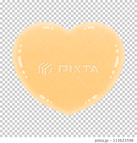 Shiny Yellow Heart Cartoon illustration Cute Heart Cartoon illustration Kawaii Heart Cartoon 113623596
