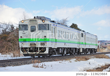 石北本線　東相内ー相内　JR北海道　キハ40-725+キハ40-1735（旭川） 113623664