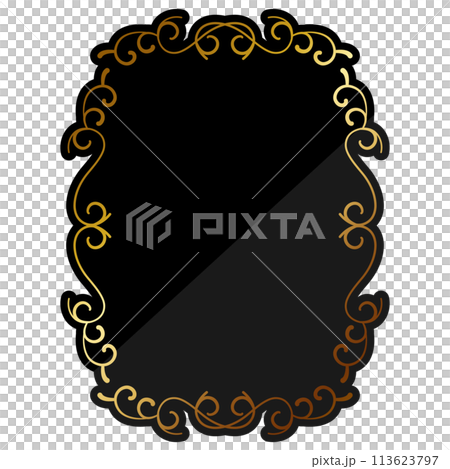 Luxury frame black and gold 113623797