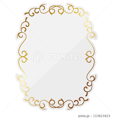 高級感のあるフレーム ホワイト&ゴールド 高級感のあるフレーム ホワイト&ゴールド 113623823