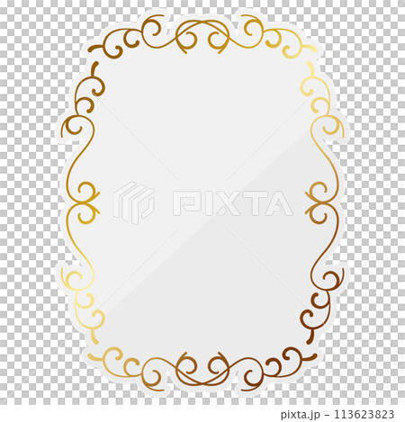 高級感のあるフレーム ホワイト&ゴールド 高級感のあるフレーム ホワイト&ゴールド 113623823