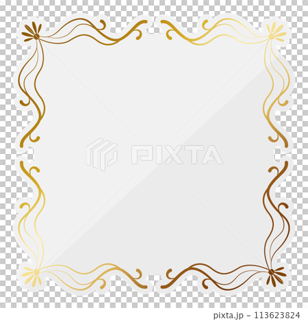 Luxury frame white and gold Luxury frame white and gold 113623824