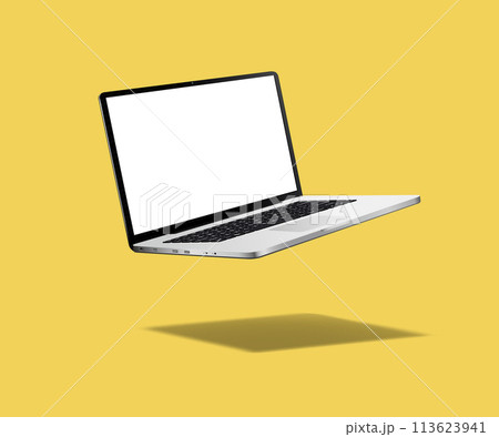 Levitation laptop mockup 113623941