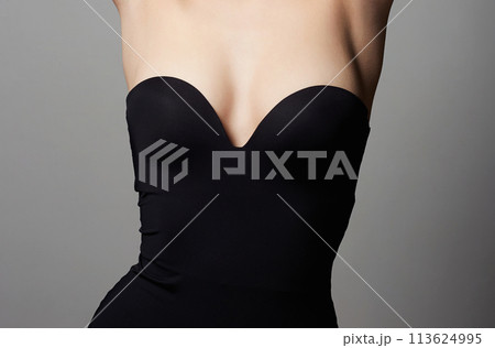 beautiful sexy young woman body. sexual girl neckline 113624995