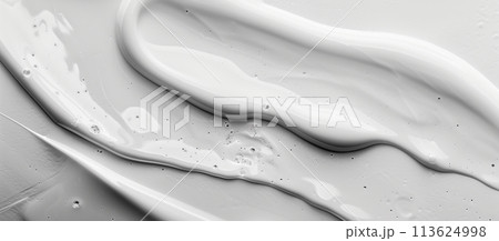 Close up cosmetic texture. A skin care product. White background. Copy space 113624998