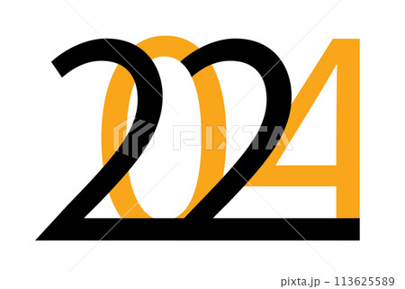Vector drawing. Numbers of the new year 2024 Vector drawing. Numbers of the new year 2024 113625589
