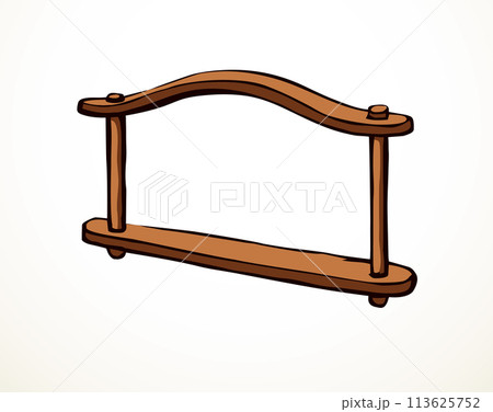 Vector drawing. Old wooden yoke Vector drawing. Old wooden yoke 113625752