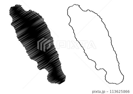 Lake Singkarak (Republic of Indonesia, Sumatra) map vector illustration, scribble sketch Danau Singkarak map Lake Singkarak (Republic of Indonesia, Sumatra) map vector illustration, scribble sketch Danau Singkarak map 113625866
