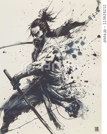 オリジナル　侍(鉛筆画) 61U2bQLY8wL.jpg_BO30,255,255,