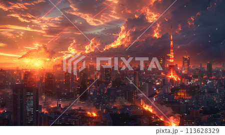 東京大火災：大震災／首都東京へのミサイル・彗星・隕石の落下／ミサイル攻撃／富士山爆発