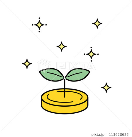 貯蓄を育てるイメージイラスト 貯蓄を育てるイメージイラスト 113628625