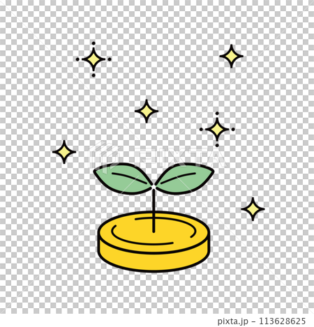 貯蓄を育てるイメージイラスト 貯蓄を育てるイメージイラスト 113628625