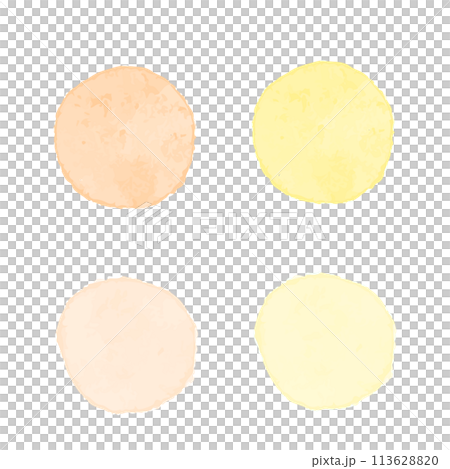 和風のかわいい水彩フレーム背景　イラストベクター素材 113628820