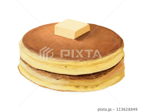 ホットケーキ(バター)皿なし ホットケーキ(バター)皿なし 113628849