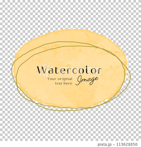 日式可愛水彩框背景插畫向量素材 113628850