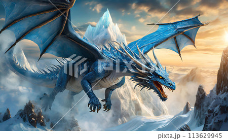 伝説の怪獣 ドラゴンのイラスト素材 [113629945] - PIXTA