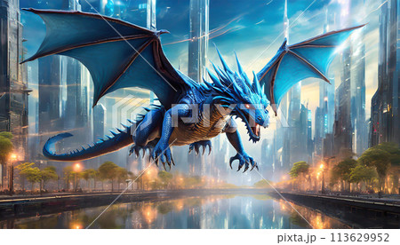 伝説の怪獣 ドラゴンのイラスト素材 [113629952] - PIXTA