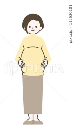 妊婦さんのイラスト_2 妊婦さんのイラスト_2 113630181