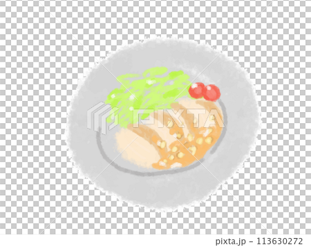 Chicken steak illustration 113630272
