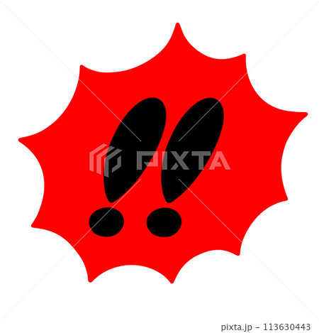 ダブルビックリマーク　ふきだし 113630443