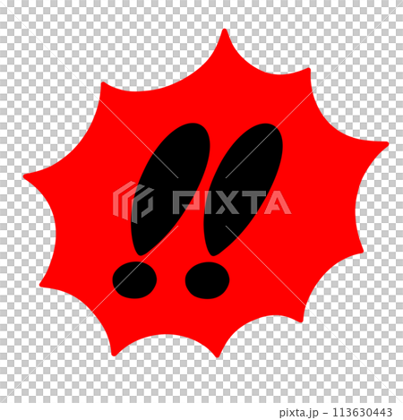 ダブルビックリマーク　ふきだし 113630443