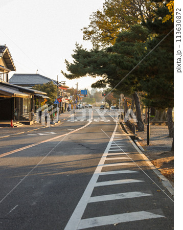 朝の嵐山の風景 113630872