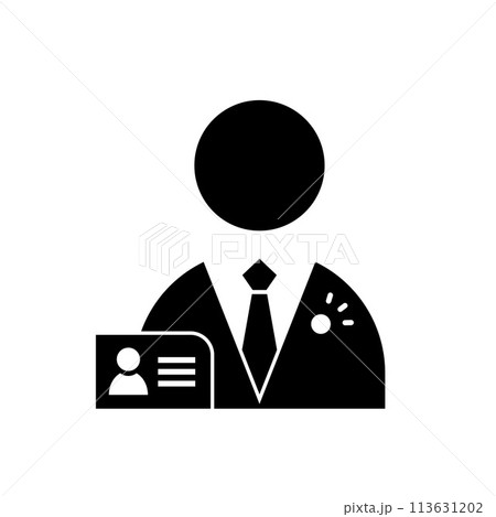 ビジネスマンのピクトグラム 113631202