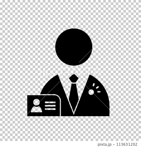 ビジネスマンのピクトグラム 113631202