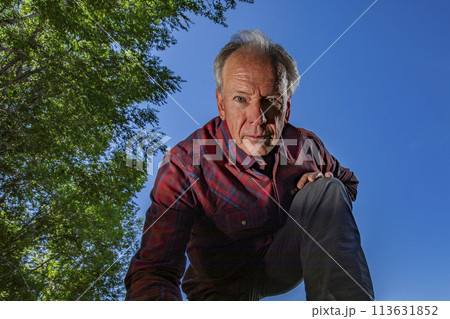 Portrait of senior man looking at camera 113631852