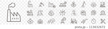 Factory icon set.  113632672