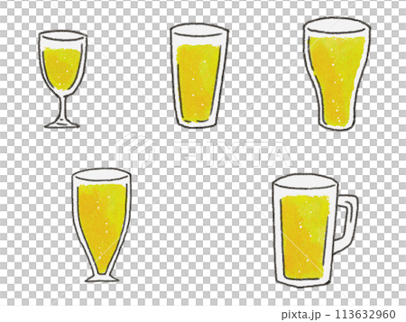 眼鏡中飲料的插圖集 113632960