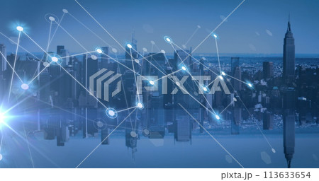 Image of cityscape and connections 113633654