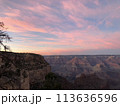グランドキャニオンのピンクの夕暮れ時 113636596