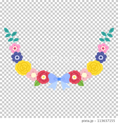 cute colorful flower frame cute colorful flower frame 113637155