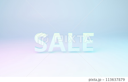 SALEの3D文字 SALEの3D文字 113637879