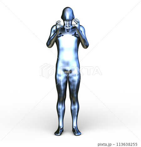 ポーズをとる男性 113638255