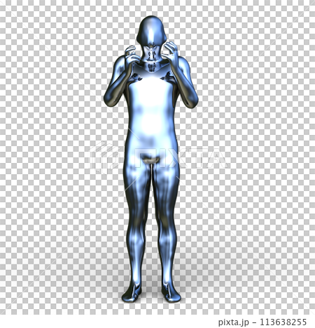 ポーズをとる男性 113638255